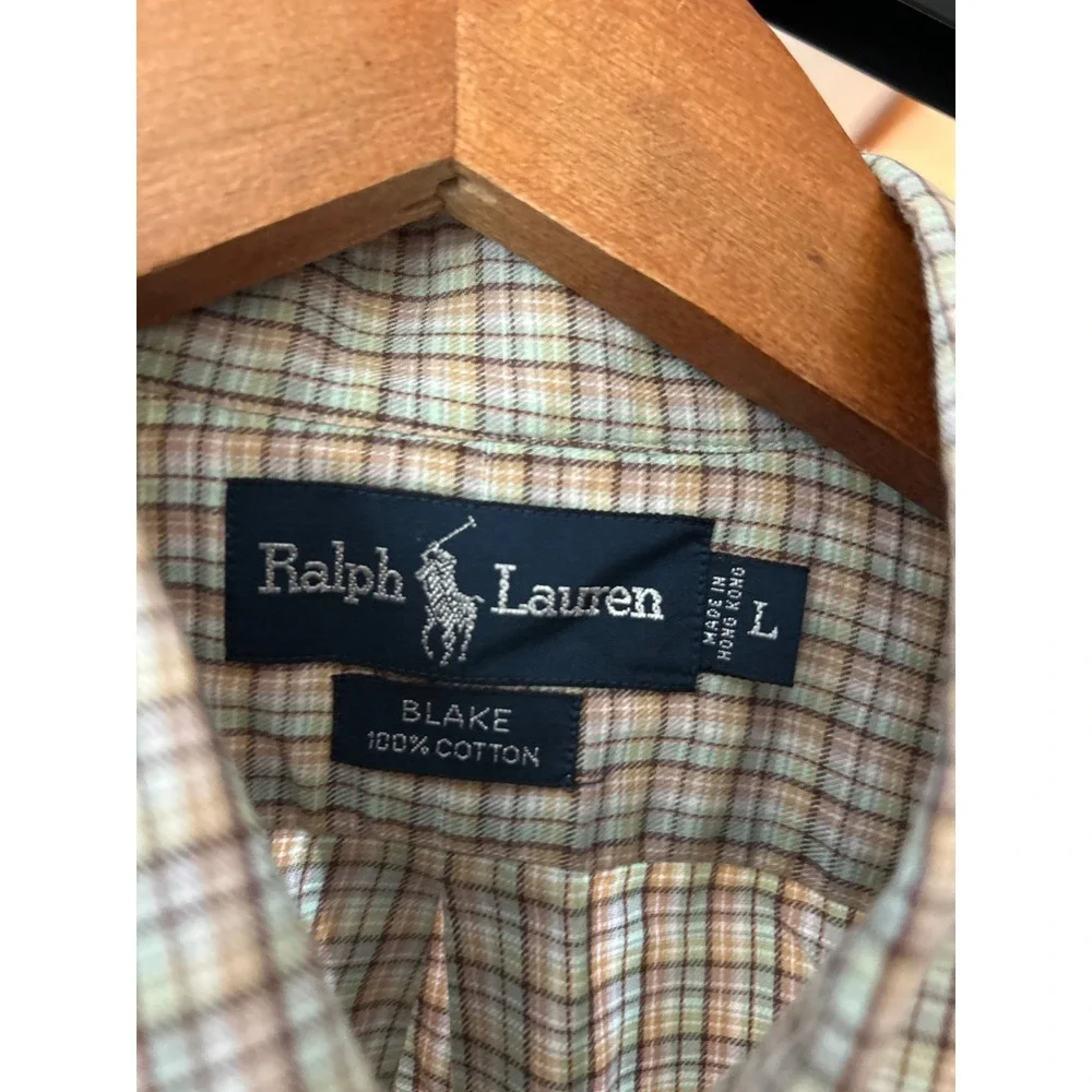 Ralph Lauren Blake Men's Long Sleeve‎ Plaid Button Down Shirt Size L